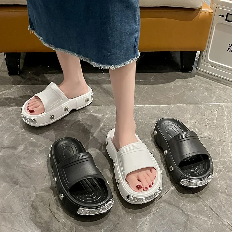 Women'S Shoes For Flat Feet - 夏のメンズ＆レディーススタイルビーチハーフスリッパ快適で通気性のあるアウトドアアクティビティ身長アップサンダル新作