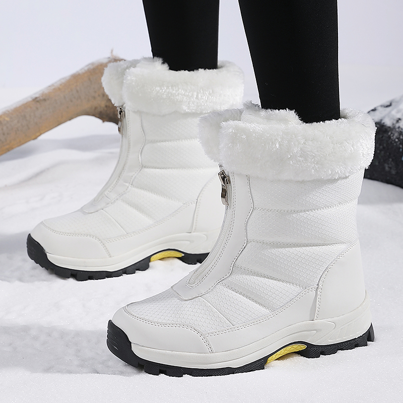 Women'S Shoes Hike - 冬の女性のスノーブーツハイトップ防水アンクルブーツレディース厚いプラス暖かい雪ハイキングブーツ屋外綿靴スニーカー