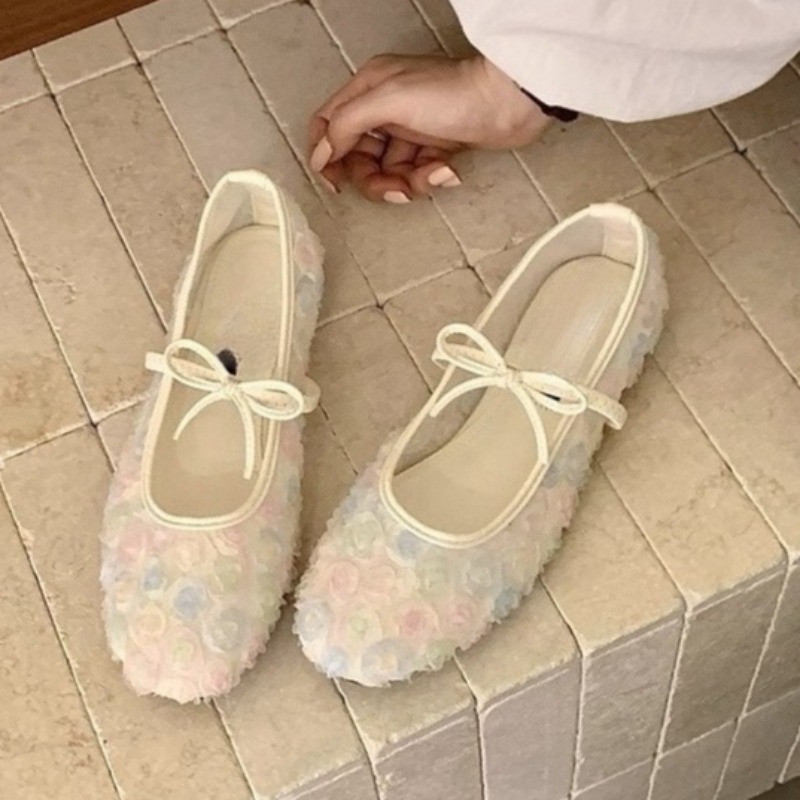 Women Shoes Casual - 優しいニューチャイニーズローズメッシュメリージェーンシューズ2026春夏新作ボウソフトソールシューズ
