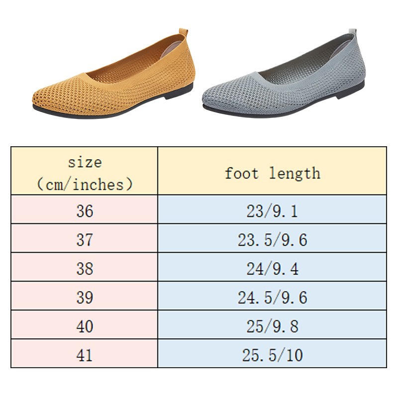 女性フラットシューズニットローファーソフトソール軽量通気性ス - Ballet Flat Women のレビューと価格
