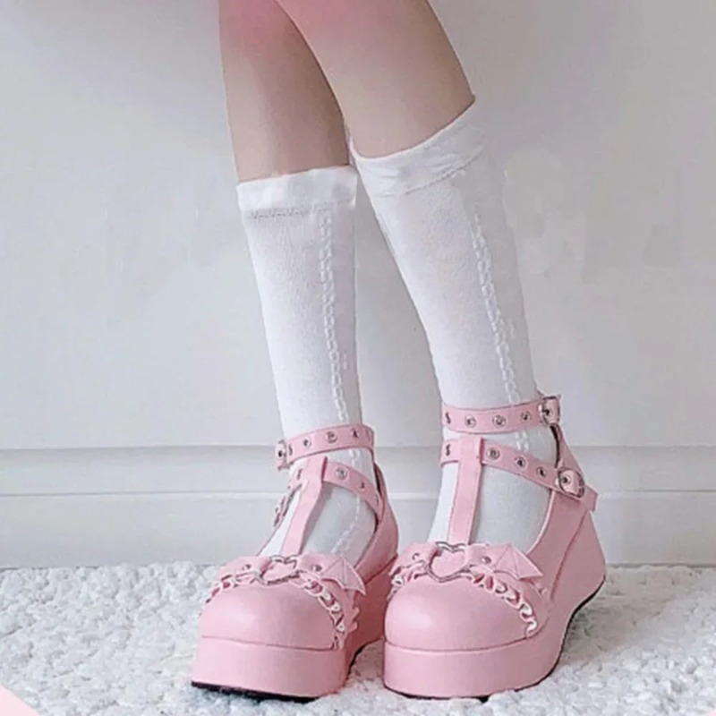 新しいスイートハートバックルウェッジメアリージェーンズ女性ピ - Women Shoes Casual のレビューと価格