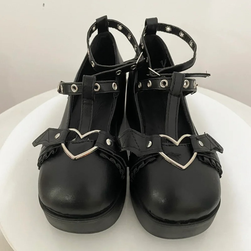 新しいスイートハートバックルウェッジメアリージェーンズ女性ピ - Women Shoes Casual のレビューと価格