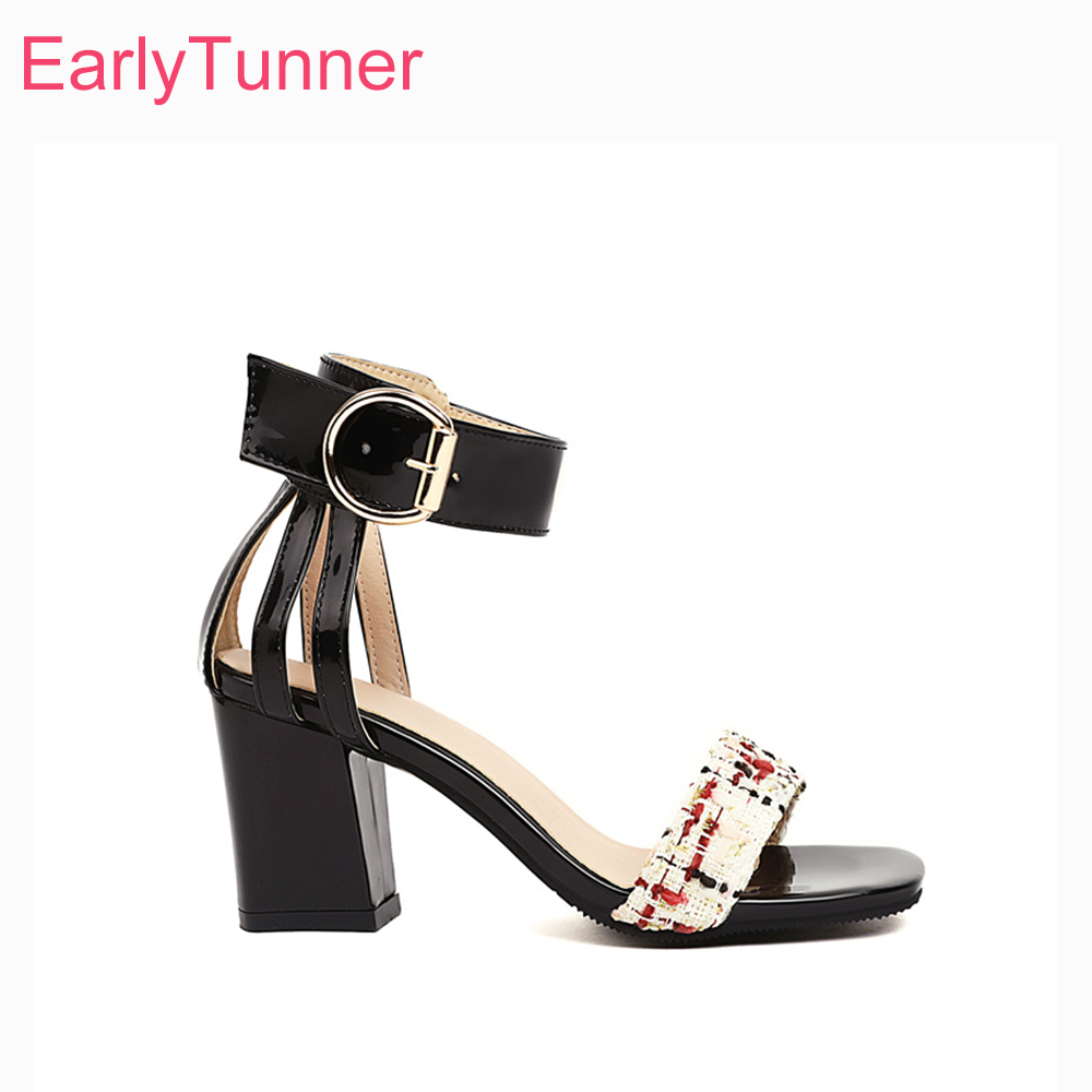 2026年夏 ツイード素材 アンクルストラップサンダル レデ - Women'S Shoes In Size 12 のレビューと価格