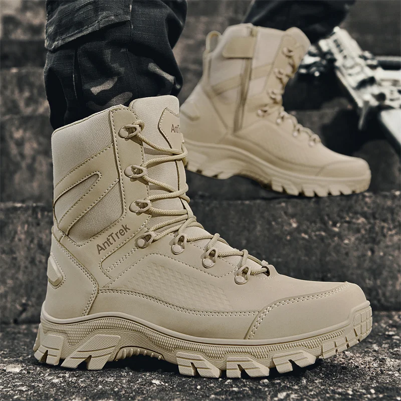 新しい男性戦術ブーツ狩猟ハイキング靴レースアップ砂漠ユニセッ - Women'S Shoes Hike のレビューと価格
