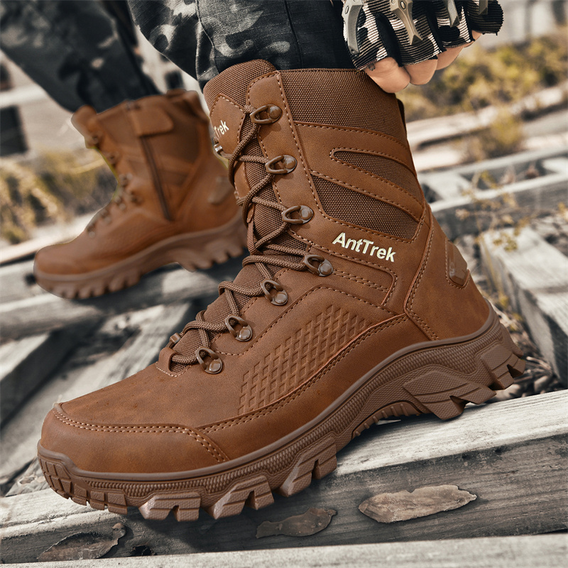 新しい男性戦術ブーツ狩猟ハイキング靴レースアップ砂漠ユニセッ - Women'S Shoes Hike のレビューと価格