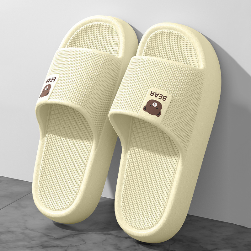 かわいいクマ柄厚底プラットフォームスリッパ レディース 快適 - Women'S Shoes Non Slip のレビューと価格