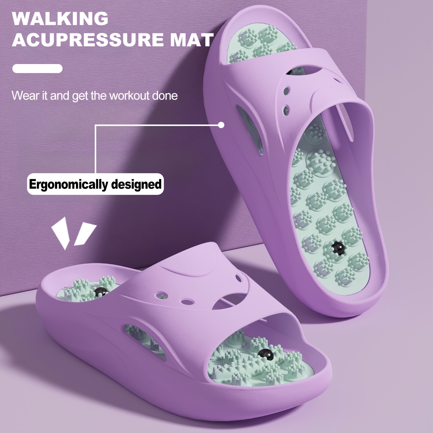 女性男性用EVAマッサージスリッパ厚底バスルームスライド滑り - Women'S Shoes For Flat Feet のレビューと価格