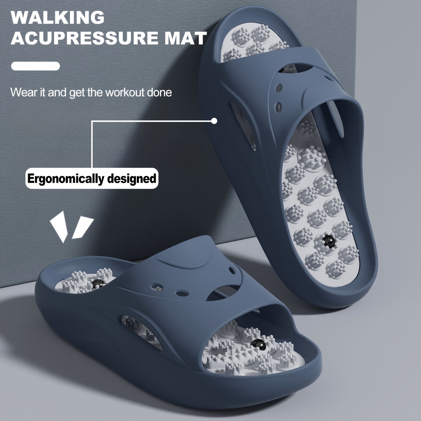 女性男性用EVAマッサージスリッパ厚底バスルームスライド滑り - Women'S Shoes For Flat Feet のレビューと価格