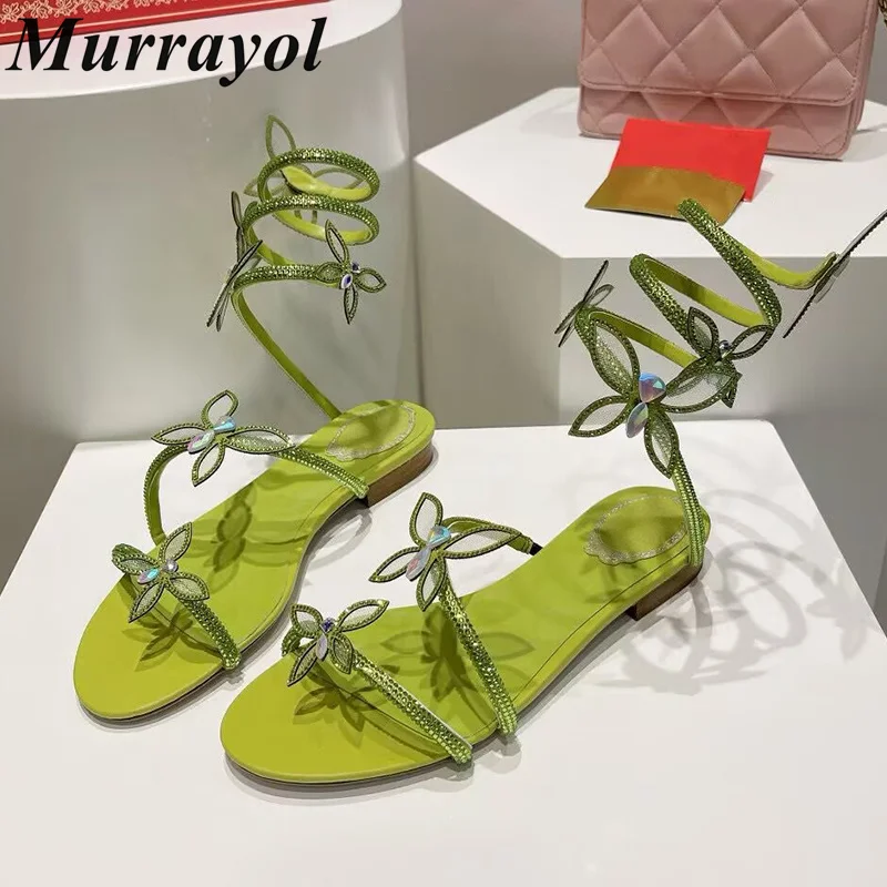 蛇の形の弾性ストラップサンダル女性ラインストーンフラワー装飾 - Women'S Shoes In Size 12 のレビューと価格