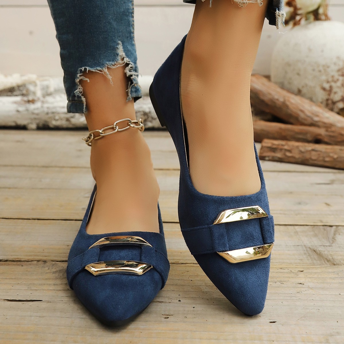 春と秋のエレガントなポインテッドセクシーローヒールカジュアル - Women Shoes Casual のレビューと価格
