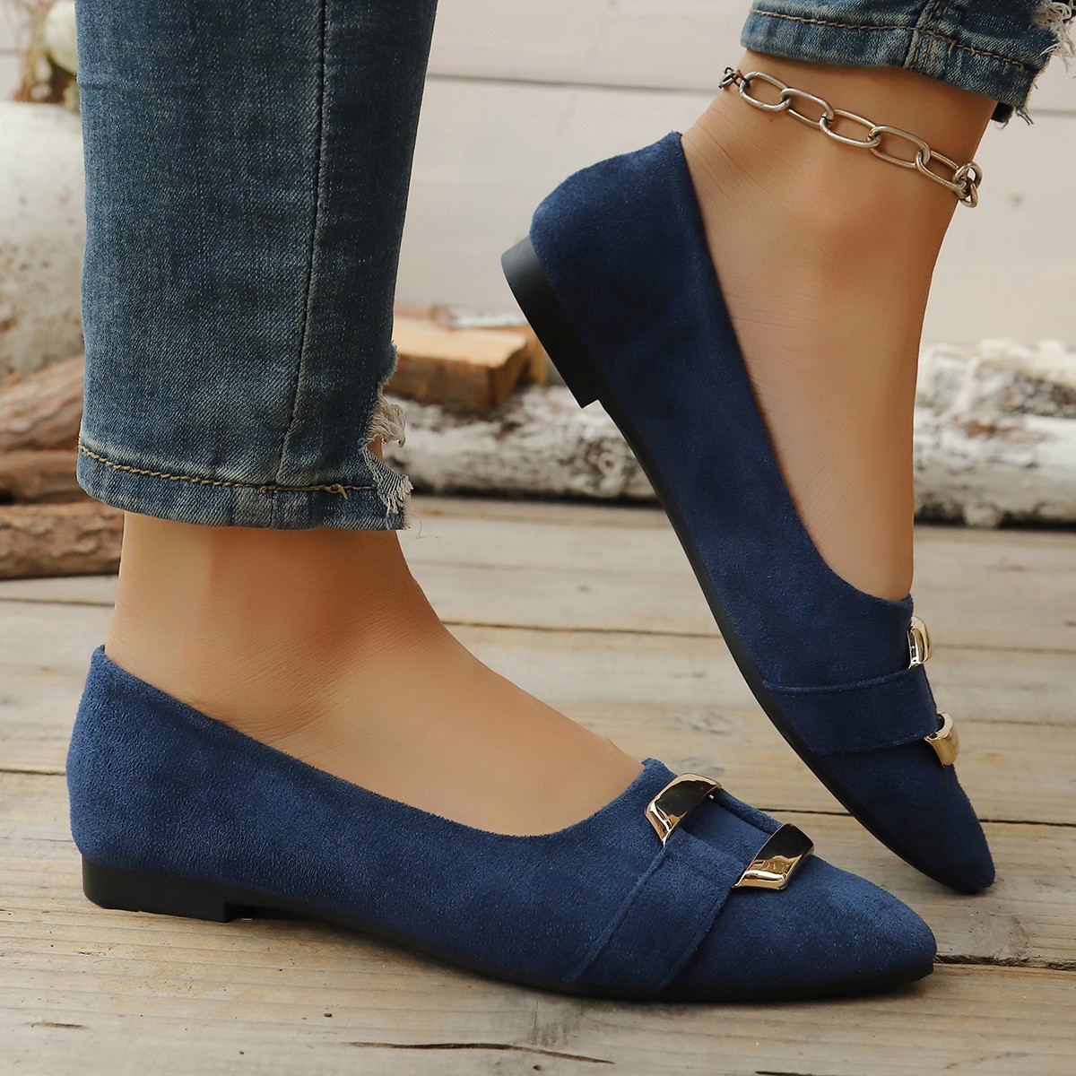 春と秋のエレガントなポインテッドセクシーローヒールカジュアル - Women Shoes Casual のレビューと価格