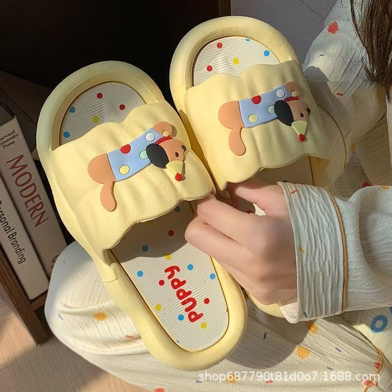 漫画風ホットドッグスリッパ レディース ソフト滑り止め 室内 - Women'S Shoes For Flat Feet のレビューと価格