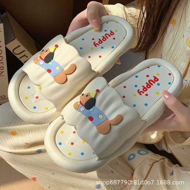 漫画風ホットドッグスリッパ レディース ソフト滑り止め 室内 - Women'S Shoes For Flat Feet のレビューと価格