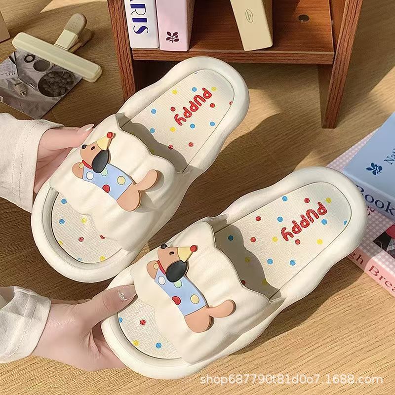 漫画風ホットドッグスリッパ レディース ソフト滑り止め 室内 - Women'S Shoes For Flat Feet のレビューと価格