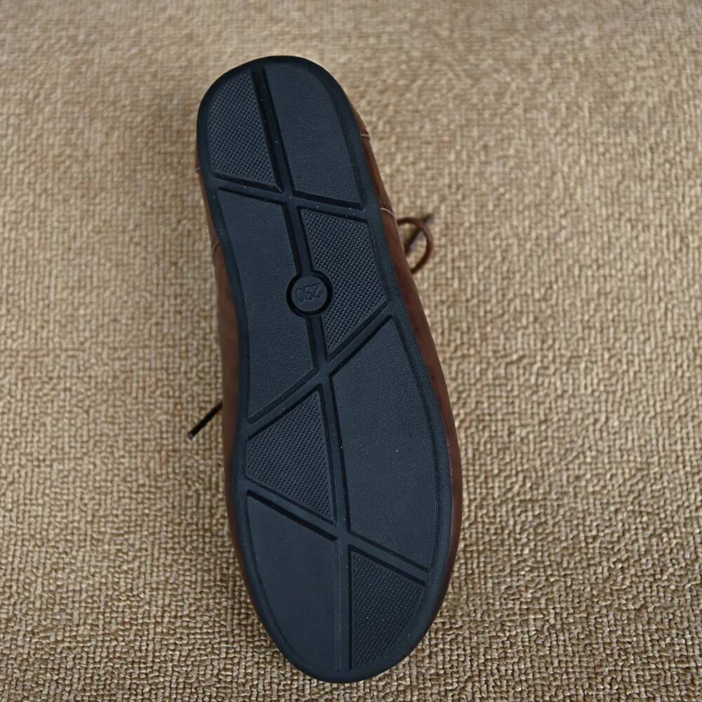 女性の牛革レースアップフラットオックスフォードラウンドトゥレ - Oxford Lace Up Women のレビューと価格