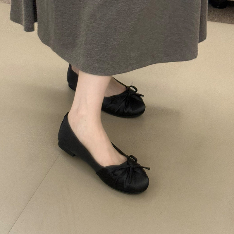2026年新作 蝶結び サテン シャロー シングルシューズ  - Women'S Shoes For Flat Feet のレビューと価格