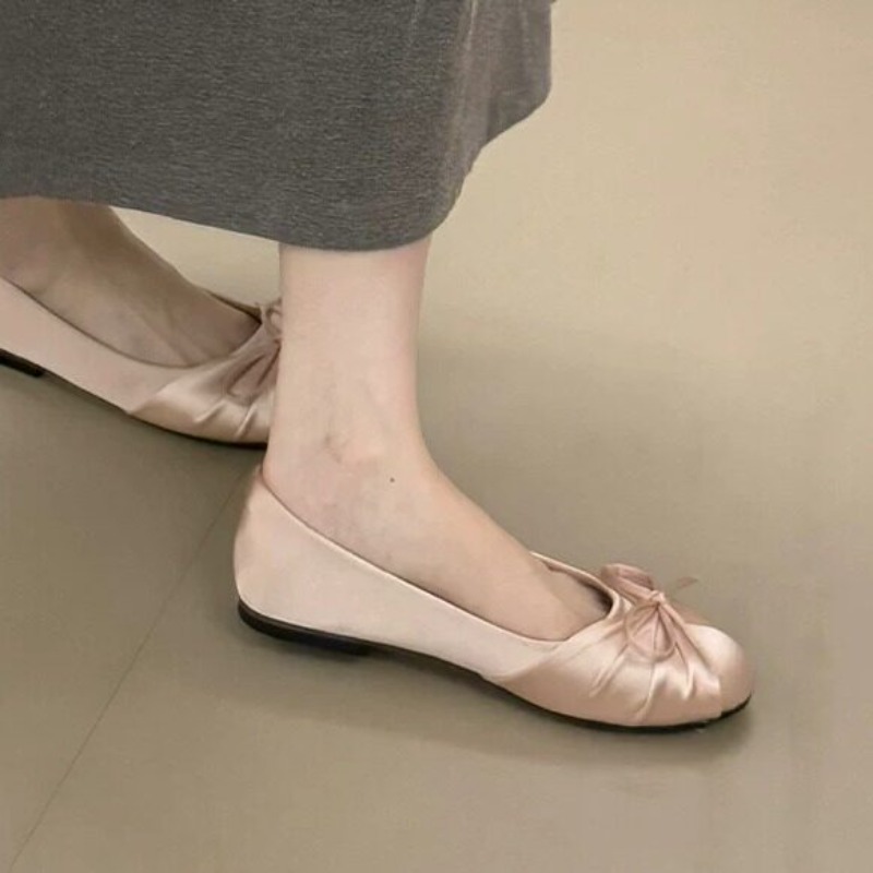 2026年新作 蝶結び サテン シャロー シングルシューズ  - Women'S Shoes For Flat Feet のレビューと価格