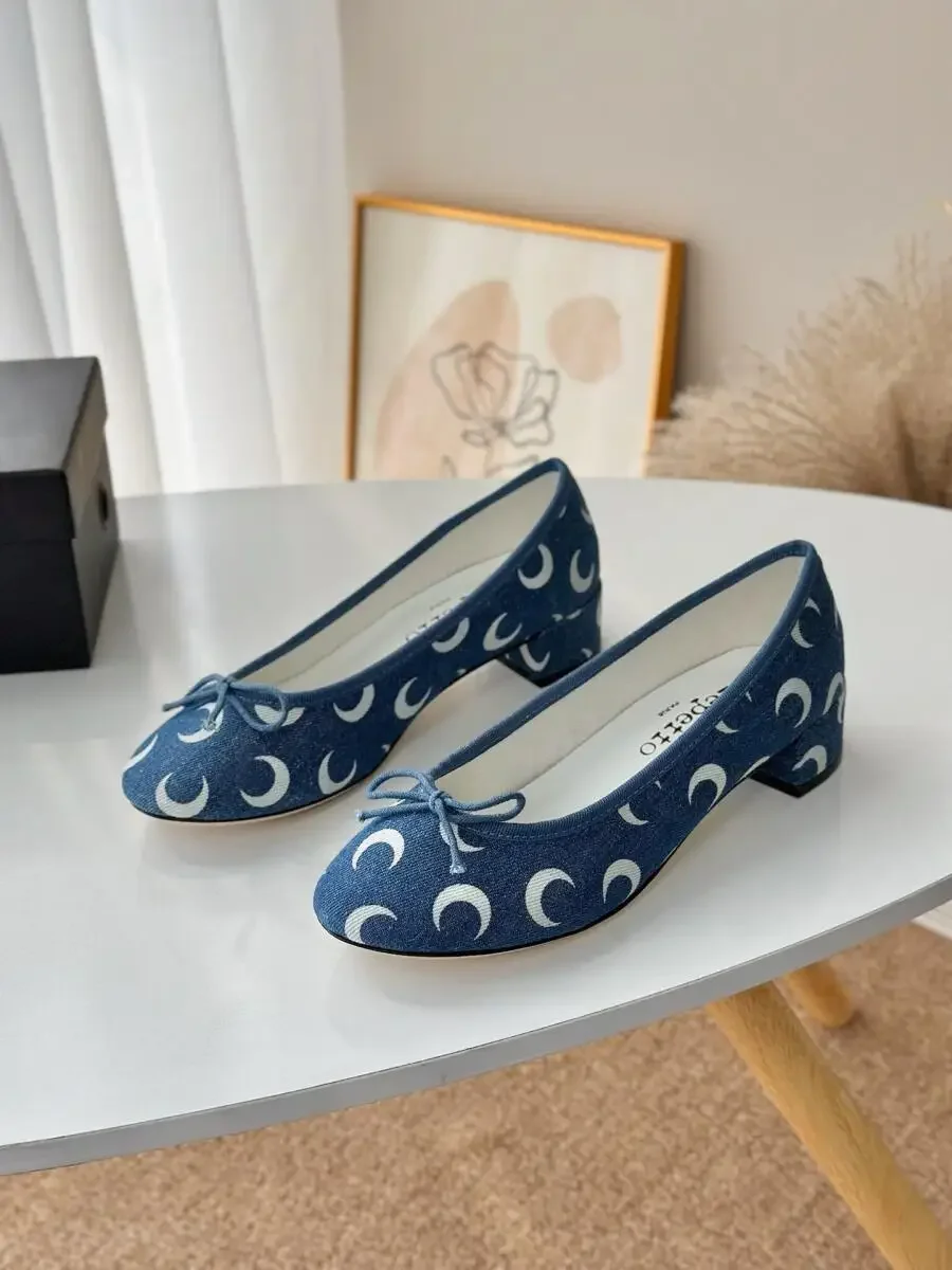 ムーンプリントラウンドトゥバレエフラットシューズ女性カラーブ - Ballet Flat Women のレビューと価格