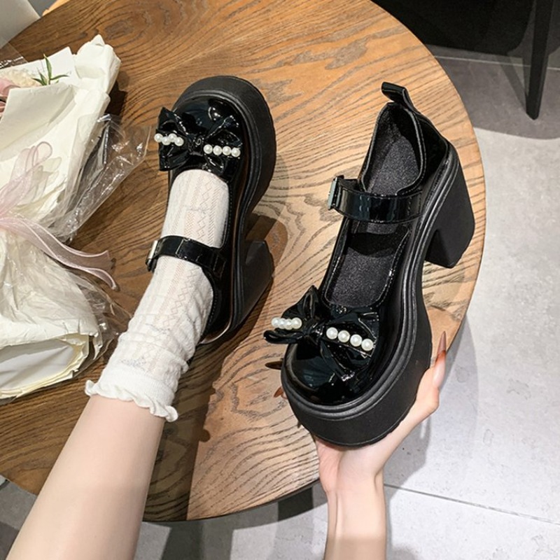 2026 ロリータシューズ黒スーパーハイヒールメアリージェー - Women Shoes Casual のレビューと価格