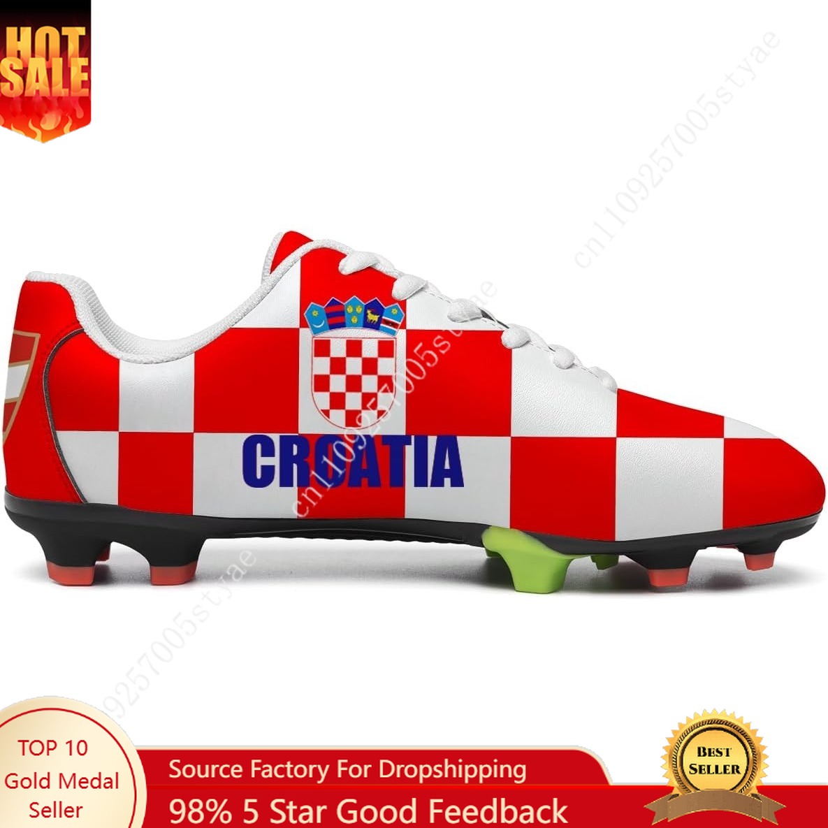クロアチア国旗 クロアチアサッカーシューズ メンズ レディー - Oxford Lace Up Women のレビューと価格
