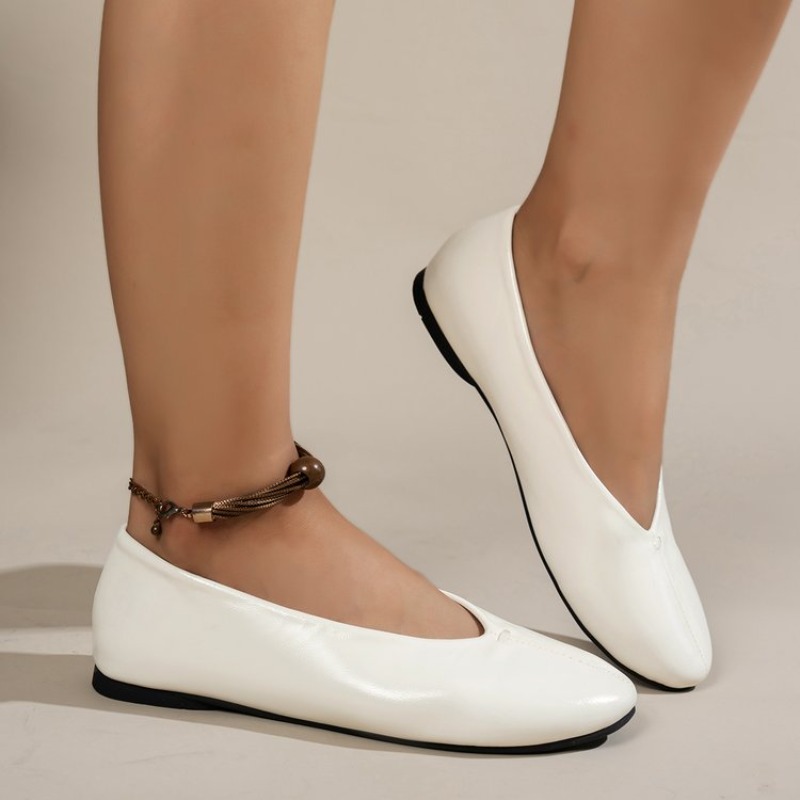 コンフォートラウンドトゥ浅履きシューズ女性用スリッポンカジュ - Ballet Flat Women のレビューと価格