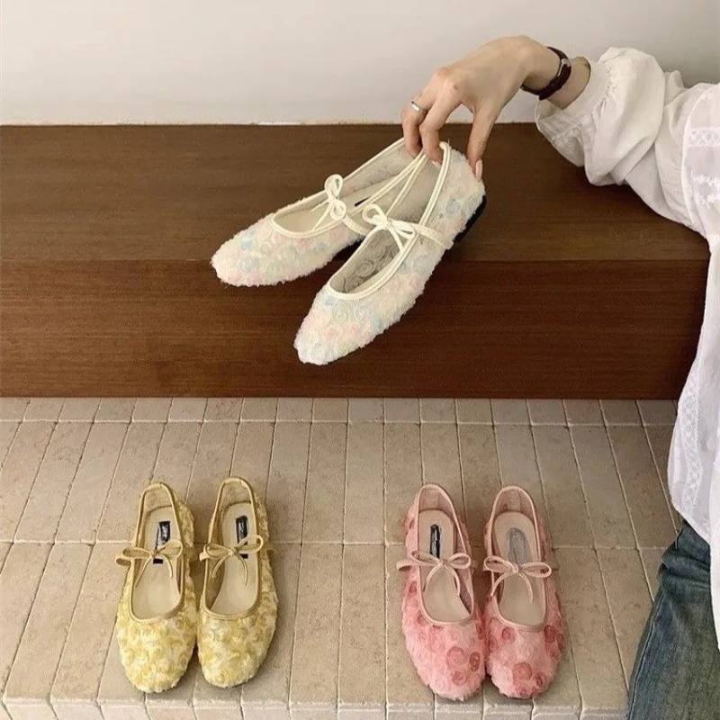 優しいニューチャイニーズローズメッシュメリージェーンシューズ - Women Shoes Casual のレビューと価格