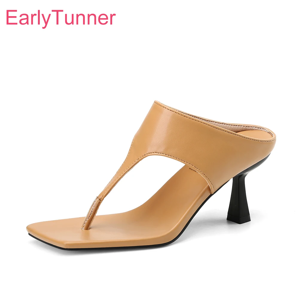 夏の新しい大人のアプリコットブラックレディーススリッパサンダ - Women'S Shoes In Size 12 のレビューと価格