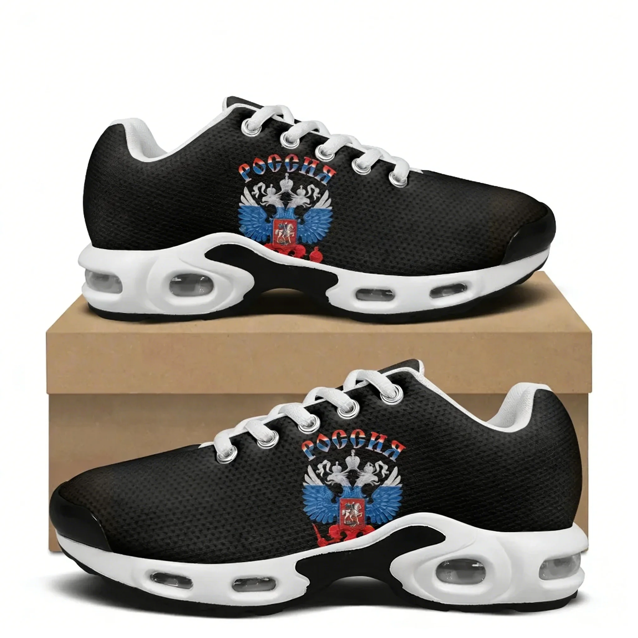 ロシア紋章バッジエアクッションスニーカーメンズレディースハイ - Women'S Shoes Hike のレビューと価格