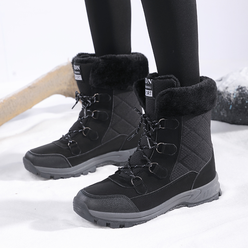 冬用レディーススノーブーツ 防水レザースニーカー 超暖かいプ - Women'S Shoes Hike のレビューと価格