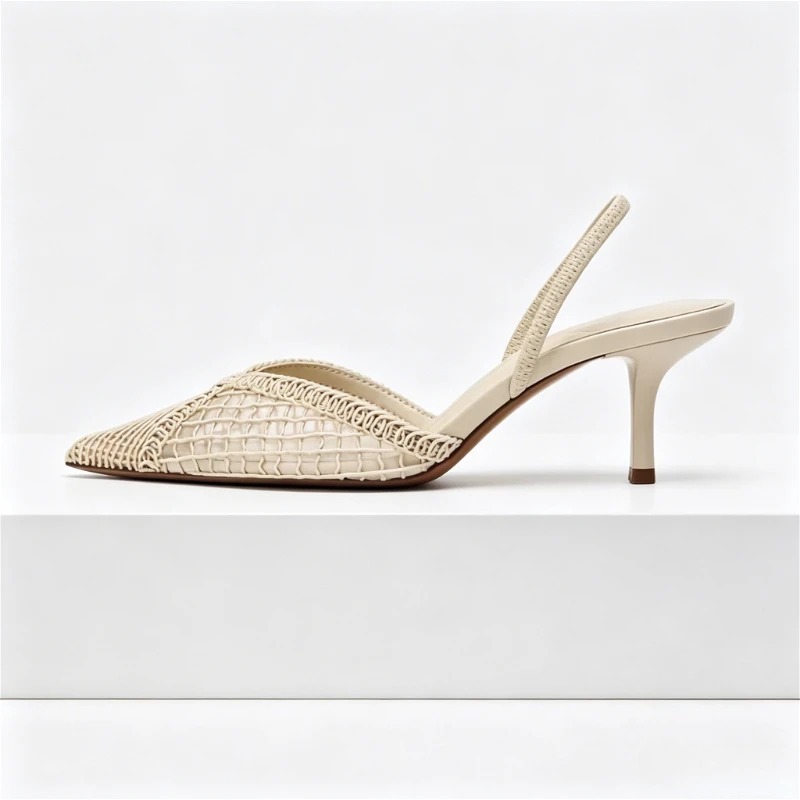 メッシュ織りヒールサンダル レディース セクシー ポインテッ - Women Shoes Brands のレビューと価格