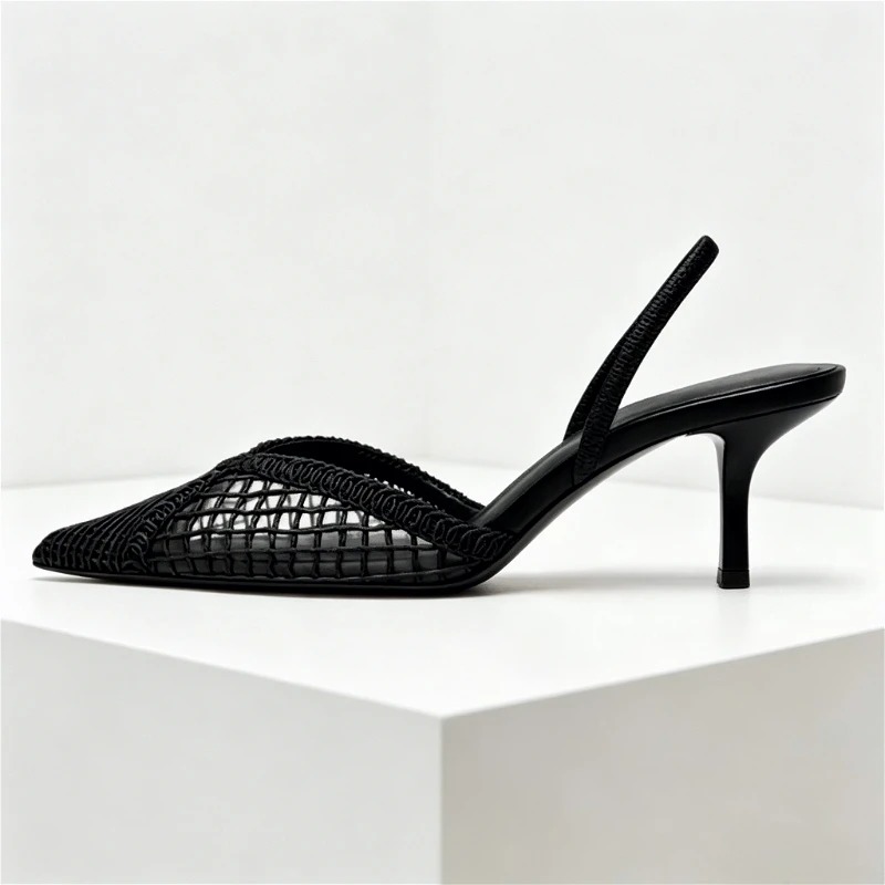 メッシュ織りヒールサンダル レディース セクシー ポインテッ - Women Shoes Brands のレビューと価格